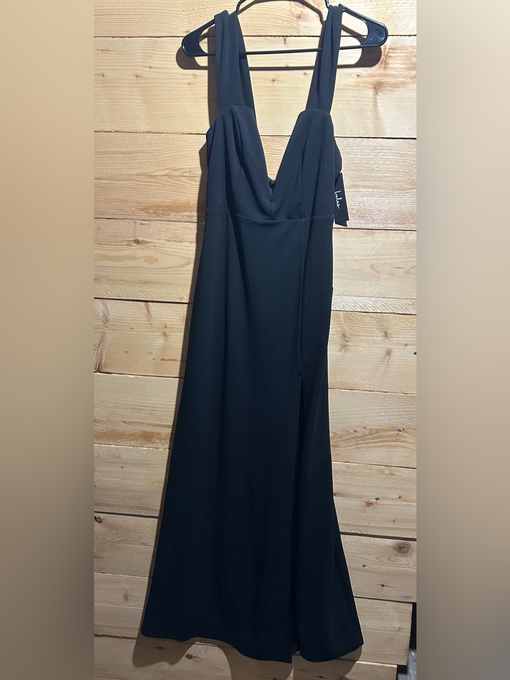 Lulu's Black V-Neck Maxi Dress